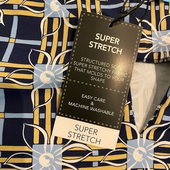 J. McLaughlin Top Catalina Cloth Floral Stripes Size Large - Picture 4 of 10